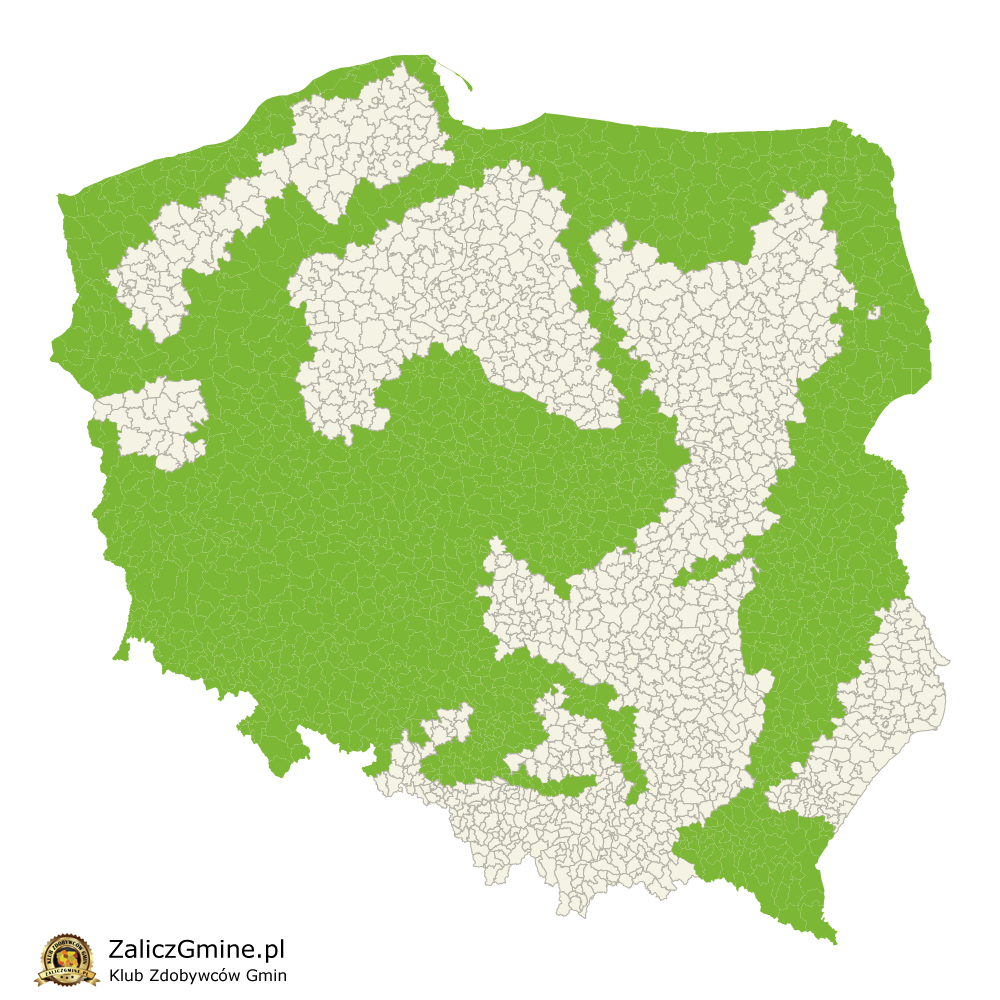 Mapa Zdobytych Gmin