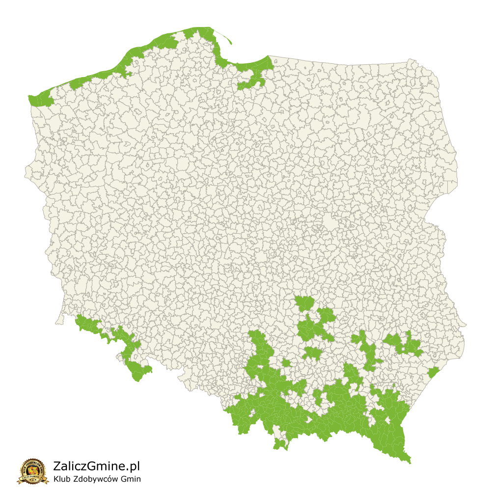 Mapa Zdobytych Gmin