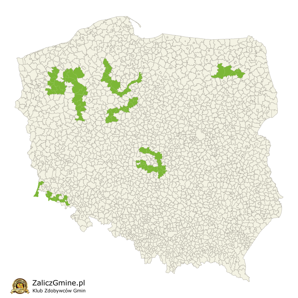 Mapa Zdobytych Gmin